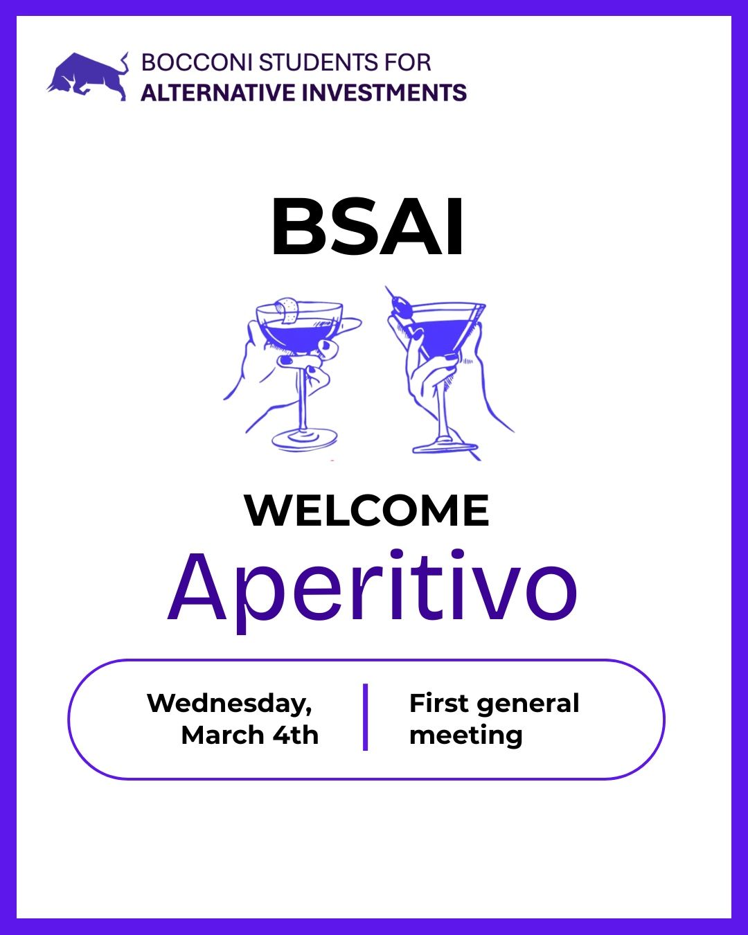 BSAI Welcome Aperitivo: Start of the Semester
